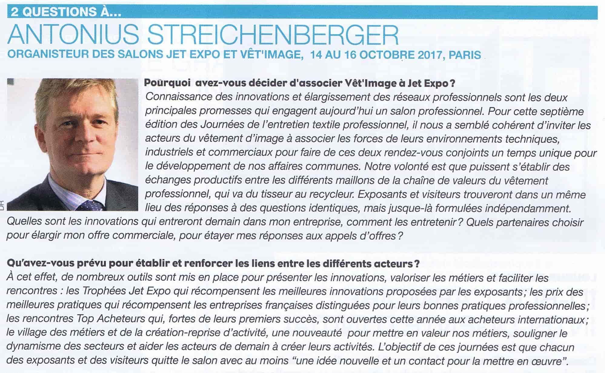 2 questions à M. Streichenberger, organisateur de JET Expo